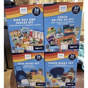 Aldi KIDS Play Sets-DELI & SNACKS Lunch on the Go Taco Night Pasta Night 🚚 NOW
